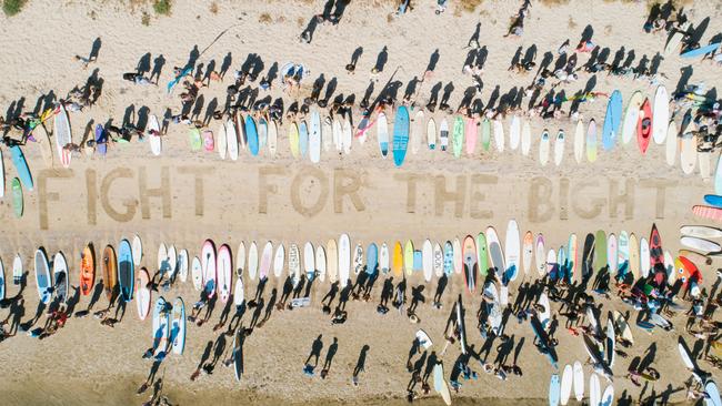 Fight for the Bight Protest in Port Lincoln. Picture: Robert Lang