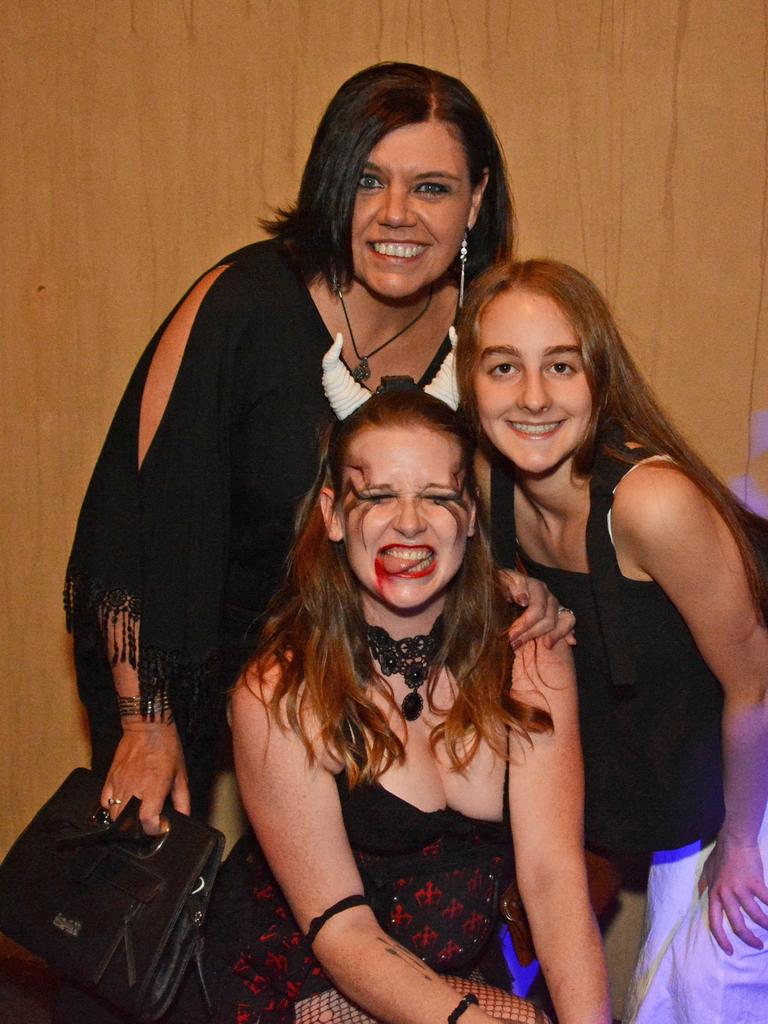 Izabella Stosegan, Elizabeth McMahon and Sara El-Masri at opening night of ‘Sanctuary’ at Dracula’s Cabaret, Broadbeach. PIC: (c) Regina King