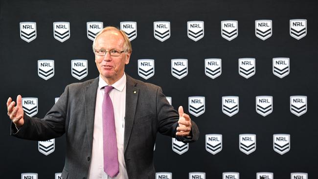 ARL Commission Chairman Peter Beattie at a press conference at NRL headquarters in Sydney, Thursday, December 13, 2018. (AAP Image/Mick Tsikas) NO ARCHIVING