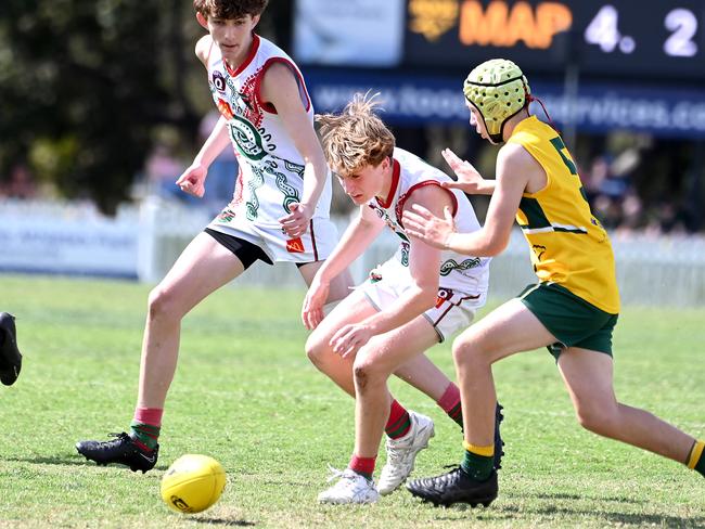 Action from Saturday's McDonaldâ€™s South East Queensland Youth Grand Finals played at Yeronga AFC. 2 September 2023. Picture, John Gass
