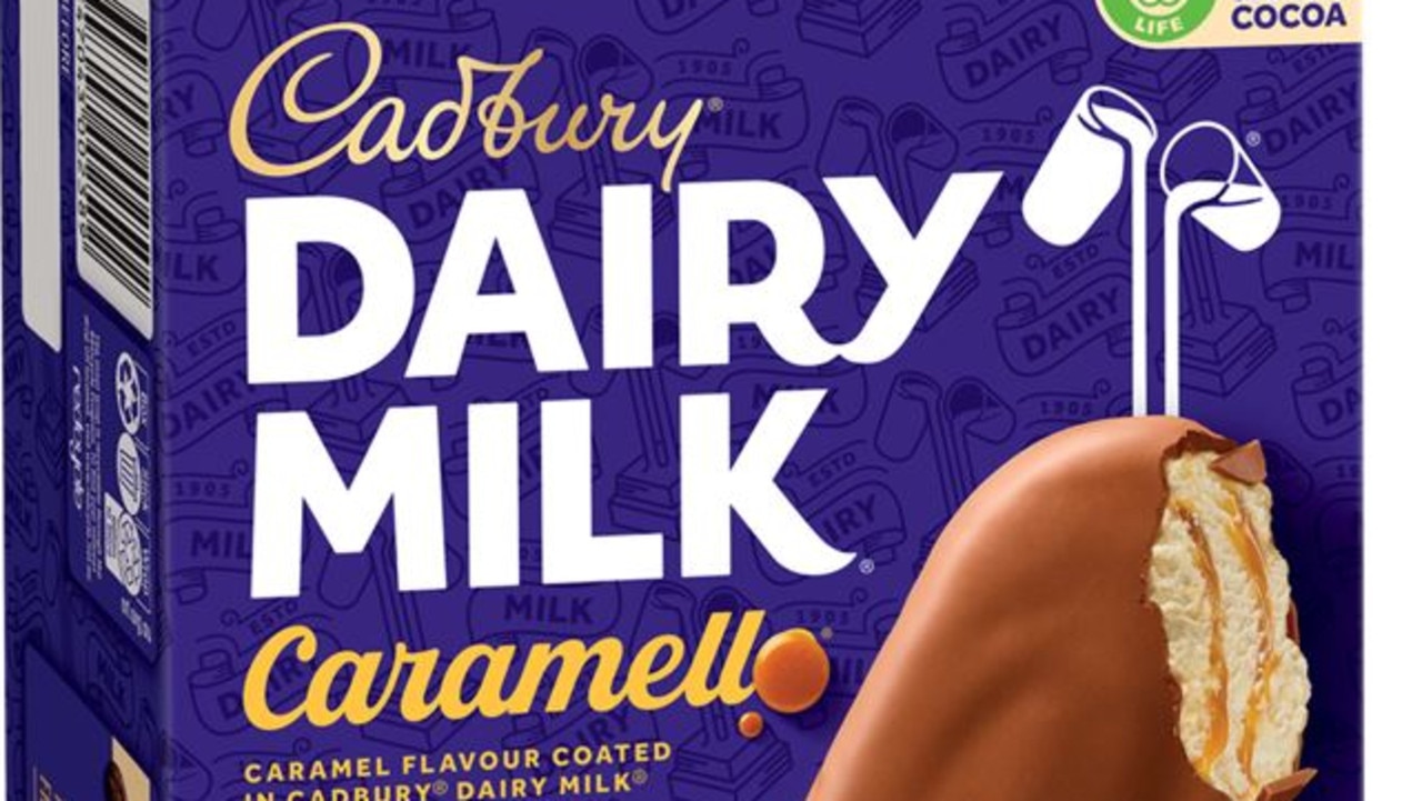 New Cadbury and Peters Caramilk, Caramello and Dairy milk ice cream tubs