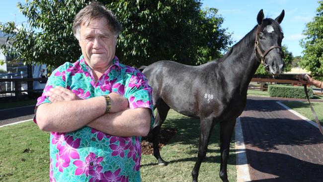 Former security guard now horse breeder, Peter Trothe, is on the Gold Coast, looking to make a killing on his own horse, Lot 2225 a Dalakhani Colt, at the Magic Millions National Sales. Picture Glenn Hampson