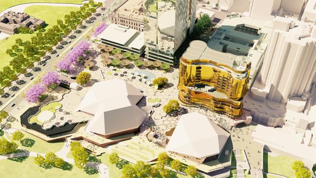 A second tower could be build next to the controversial Festival Plaza Tower. Picture: ARM Architecture