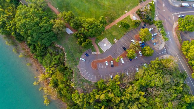 Darwin's Esplanade including the site of the proposed Darwin RSL development and Deckchair Cinema. Picture: Che Chorley