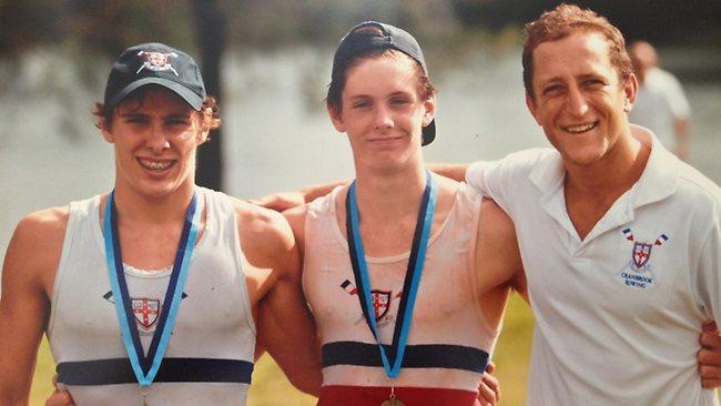 Declan Quin and Connor O'Carrigan , coach Adam Becker