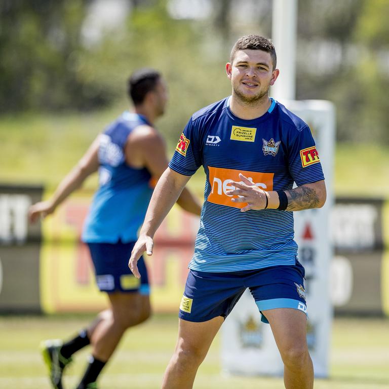 The Gold Coast Titans player, Ash Taylor, at pre-season training, Parkwood. Picture: Jerad Williams