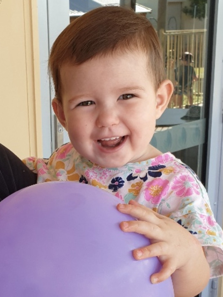 Olivia Sansom, 21 months, loves balloons. Picture: Catherine