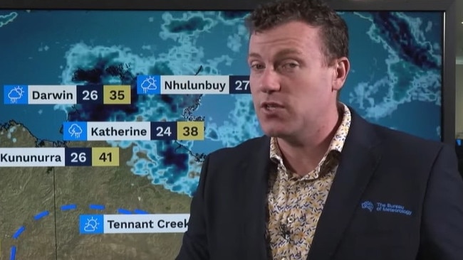 Meteorologist Angus Hines talks about the coming week in weather for the Northern Territory. Picture: Youtube/Bureau of Meteorology