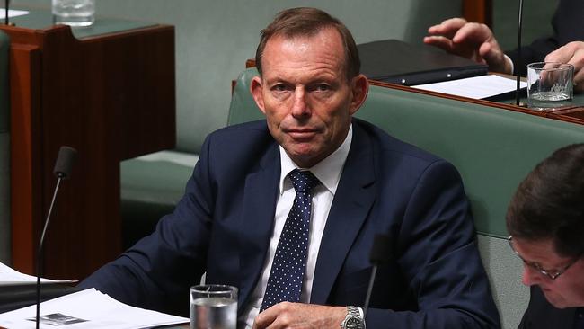 Tony Abbott is determined to outlast his successor in parliament and promised to help pick up the pieces when “things go badly under Malcolm”. Picture: Kym Smith