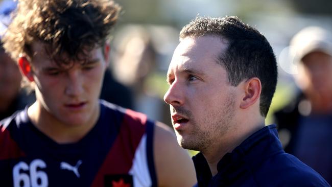 Jackson Kornberg in his time as Sandringham Dragons coach. Picture: Stuart Milligan