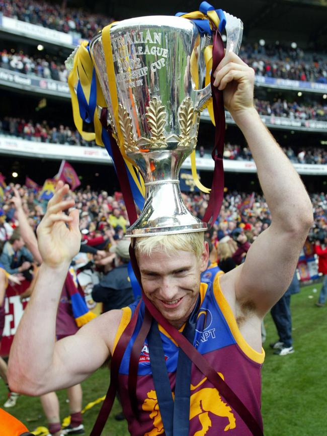 Jason Akermanis after the club’s Grand Final win over Collingwood.