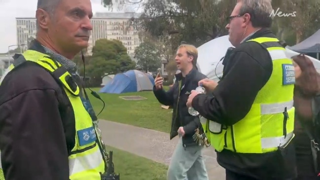 Pro-Palestinian protesters at Monash University