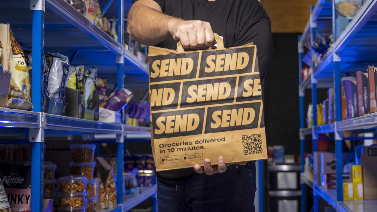 Delivery start-up Send went under after spending $11 million in eight months. Picture: NCA NewsWire/Wayne Taylor