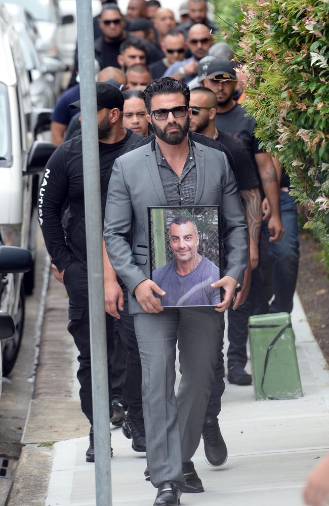 There was a large turnout for Hawi’s funeral, although no bikies wore their colours. Photo Jeremy Piper