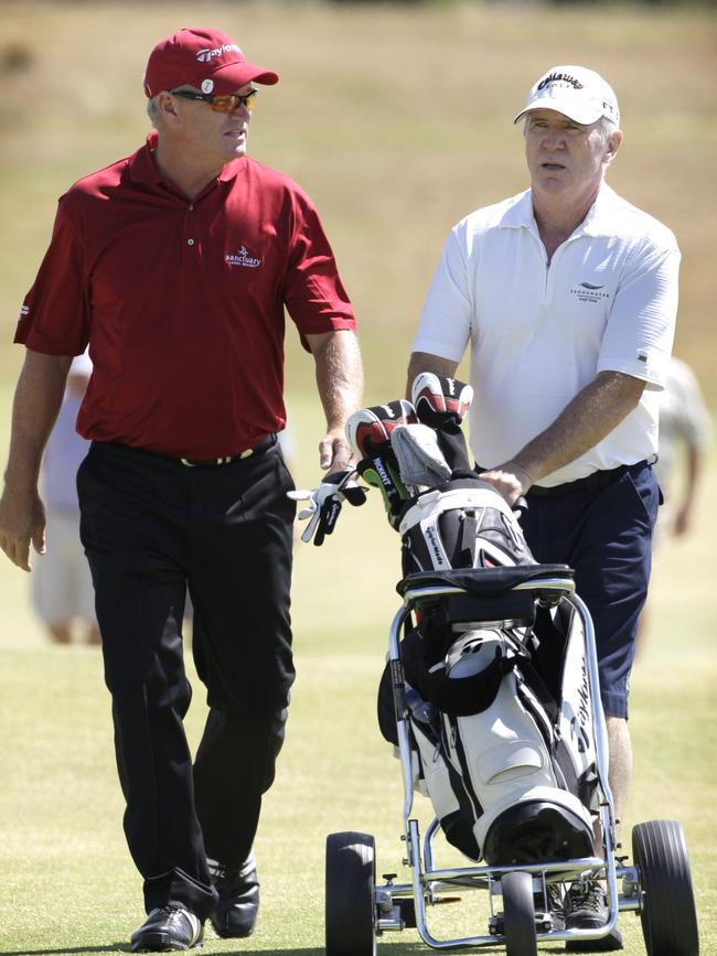 Border caddying for Jones during the Victoria PGA.