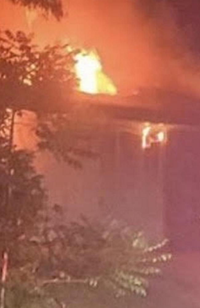 The Tewantin home where a teenage girl was allegedly tortured during a four-hour ordeal has burnt to the ground in a suspicious blaze.