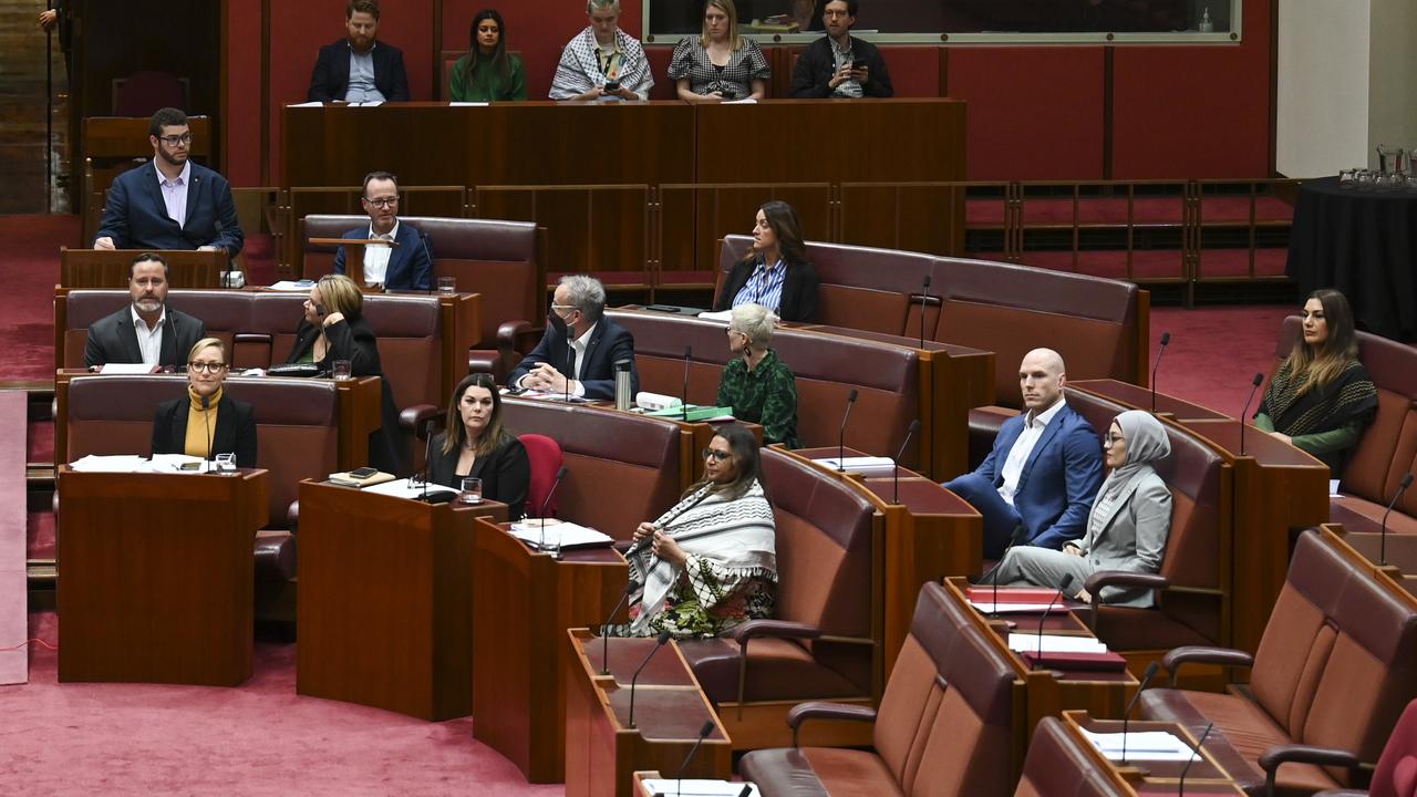 Senator Payman voted with independent senators David Pocock and Lidia Thorpe, alongside the Greens. Picture: NewsWire / Martin Ollman