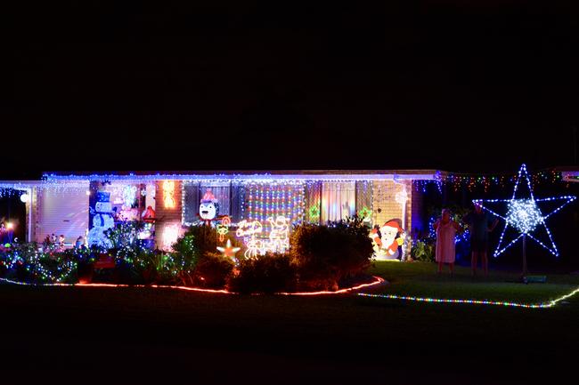 Christmas lights in Michener St in West Mackay. Picture: Rae Wilson
