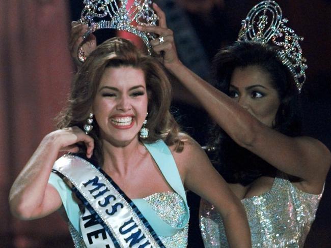 Ms Machado claimed the Miss Universe crown in 1996. Picture: Eric Draper/AP