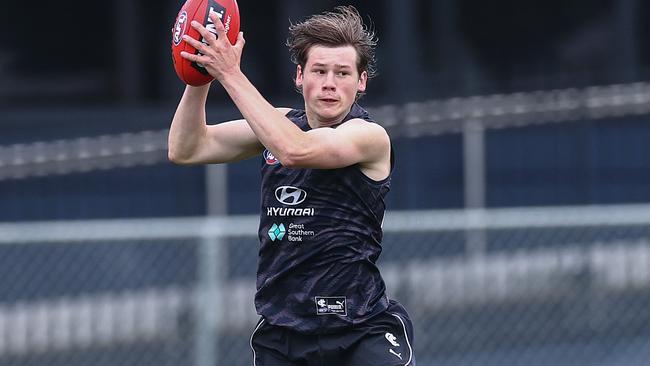 Darcy Hogg at Carlton training. Picture: Michael Klein