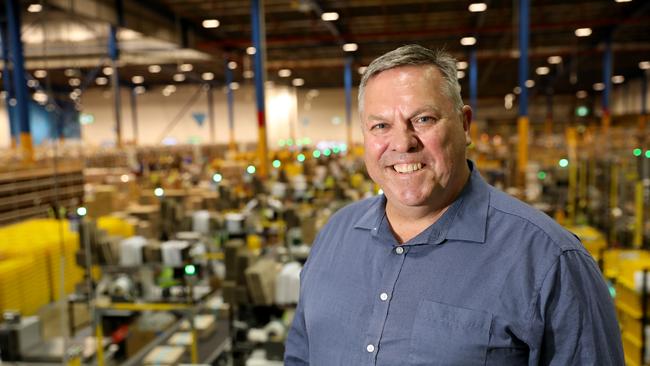 Craig Fuller, Amazon Australia director of operations, at the Amazon Fulfilment Centre in Moorebank, Sydney. Picutre: Damian Shaw