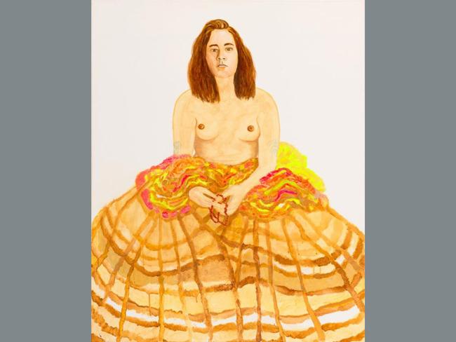 Kidjerikidjeri by Joan Ross depicts First nations curator Coby Edgar. Ross is a three-time Archibald finalist and 2017 Sulman Prize winner. Picture: Joan Ross, Archibald 2025, Photo: Art Gallery of New South Wales, Jenni Carter