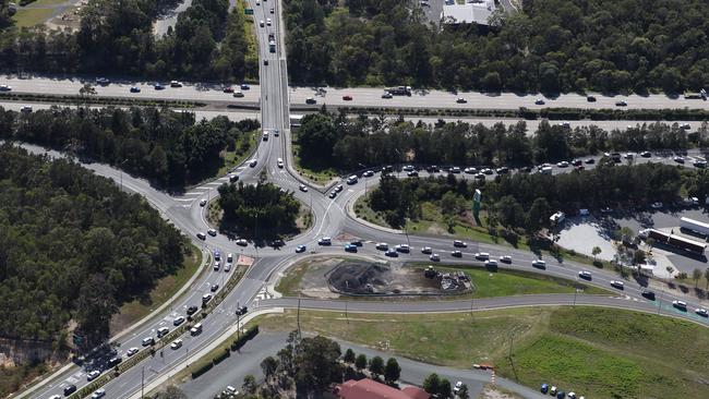 Aerial shot of Exit 54 Upper Coomera. Picture: Mike Batterham