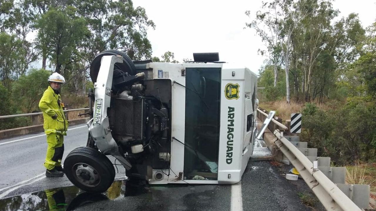 UPDATE: Bruce Highway bridge needs repairs after Armaguard truck crash ...