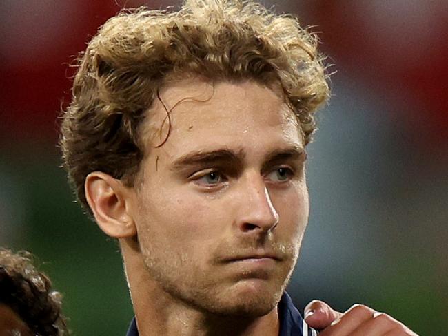 MELBOURNE, AUSTRALIA - JANUARY 04: Ryan Teague of Melbourne Victory celebrates a goal during the round 12 A-League Men match between Melbourne Victory and Western Sydney Wanderers at AAMI Park, on January 04, 2025, in Melbourne, Australia. (Photo by Jonathan DiMaggio/Getty Images)