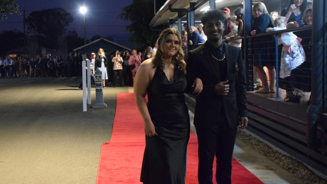 Mia Gavin and Ryan Lacariatre at Dalby State High School's Formal 2022