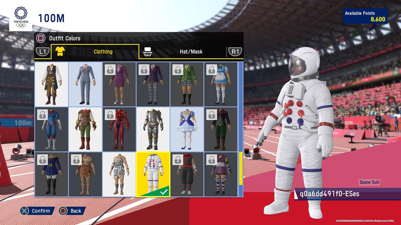 While Sega’s second Olympics game in 2020 was billed as being more realistic, it did include silly costume options. Picture: Sega