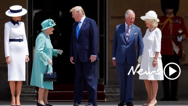 Trump lands at Buckingham Palace for welcome ceremony hosted by Queen