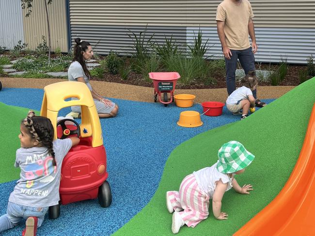 Kids and tots trying out all the new play spaces and activities. Picture: Inasha Iftekhar