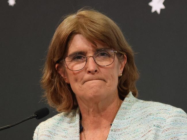 SYDNEY, AUSTRALIA - NewsWire Photos, September 5, 2024. RBA Governor Michele Bullock gives a speech on the costs of high inflation at an Anika Foundation luncheon. Hyatt Regency hotel. Picture: NewsWire / Max Mason-Hubers