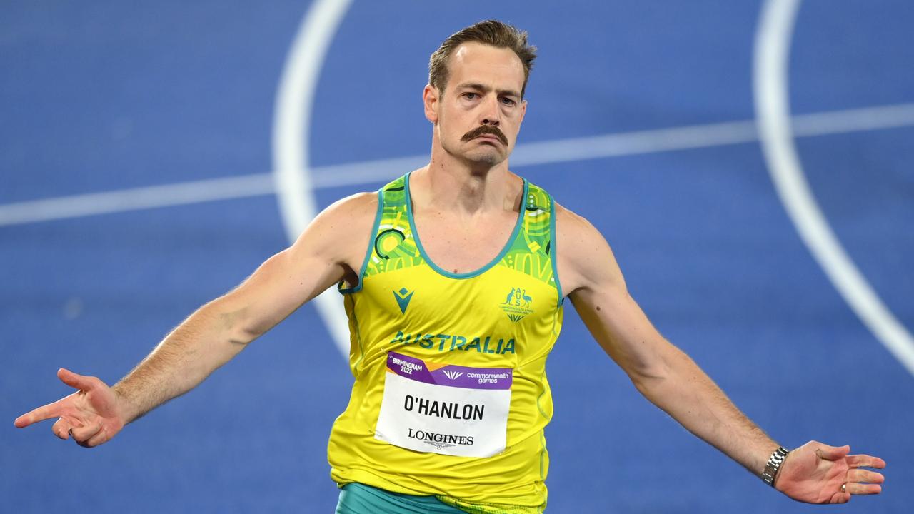 Evan O’Hanlon after winning gold int he T37/38. Picture: Justin Setterfield/Getty Images