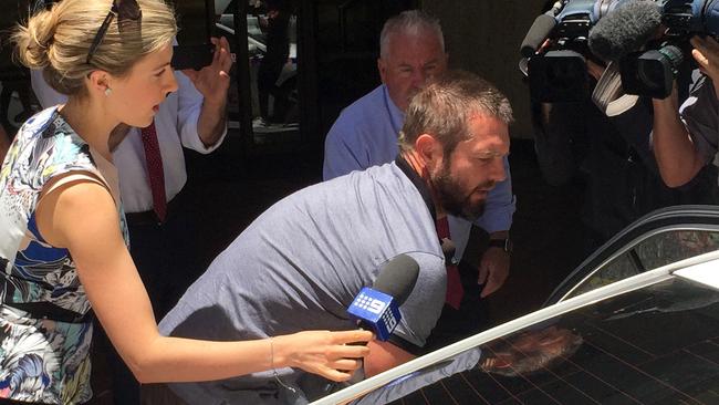 Former AFL player Ben Cousins leaves the Perth Magistrates Court. AAP Image