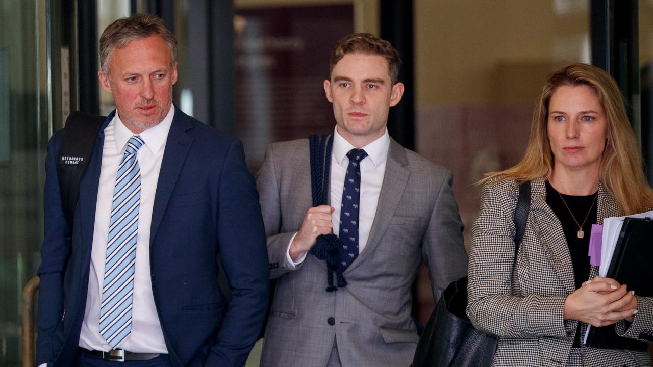 Mr Day’s barrister Thomas Woods and solicitor Lauren MacDougall secured a stay of the trial. Picture: NewsWire / Nikki Short