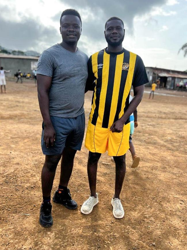 Edge Hill United donate kits from previous seasons to the Lowcost Housing Community Football Club in Sierra Leone, Africa.Credit: Edge Hill United Social Media