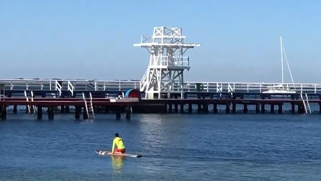 Lifesaver at Eastern Beach after the suspected drowning