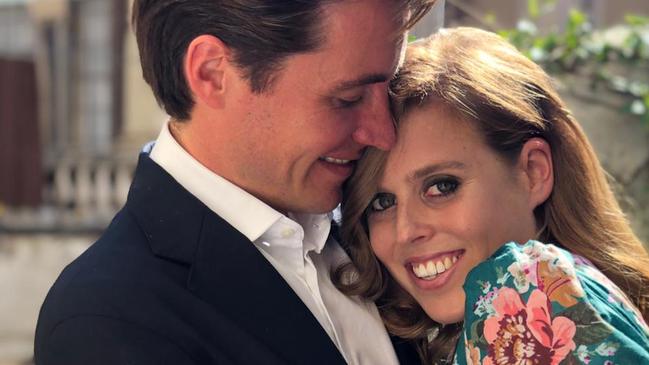 Princess Beatrice and Edoardo Mozzi announcing their engagement in March.