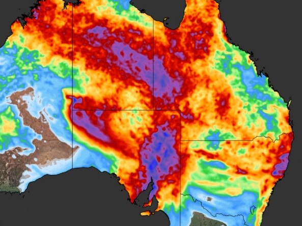 Warm air from above average sea surface temperatures is swirling over eastern Australia, creating humid weather. Picture: Weatherzone