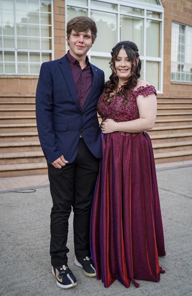 Tristyn Milner and Kyanne May at the Mackay North State High School formal at Windmill Function Centre, November 19, 2021. Picture: Heidi Petith