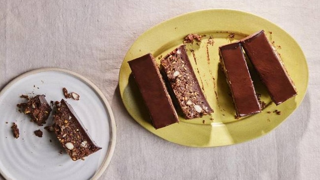 Dark chocolate crunch bars. Picture: Clare Winfield