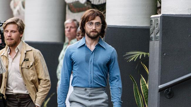 Daniel Radcliffe on set in Pirie St in Adelaide during the filming of the movie 'Escape from Pretoria'. Wednesday, March 13, 2019. Morgan Sette/ The Advertiser