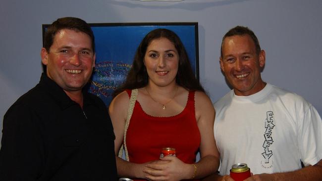 Rob Fickling, Brigid Quinn and Dale Alsop at the Official Opening of Coral Sea Skydivers new shop at 181 Flinders Street East Pic Bryan Lynch GT145012