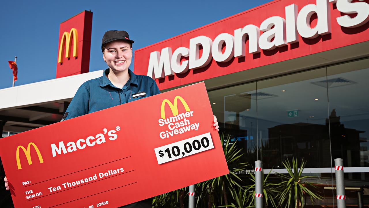 McDonald's are giving away $3.1 million to Australians in December as part of their Summer Cash Giveaway. Picture: Supplied