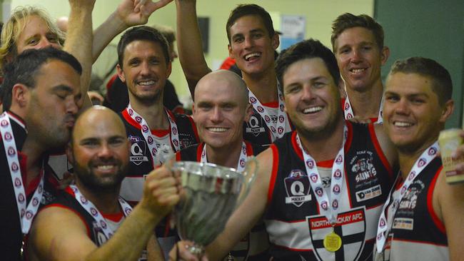 The North Mackay Saints 6.12-48 defeated Eastern Swans 3.2-20 in the 2020 AFL Mackay Allied Pickfords Cup grand final at Harrup Park. Photo: Callum Dick