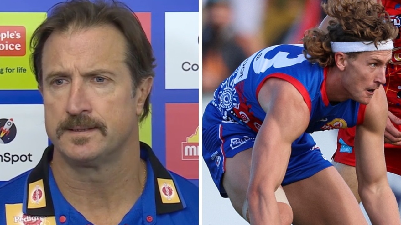 Luke Beveridge leapt to the defence of his star Aaron Naughton.