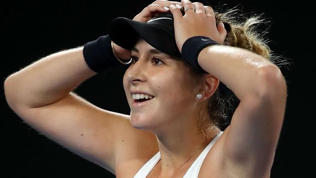 Belinda Bencic will donate $200 for every double fault she hits in Adelaide and at the Australian Open. Picture: Getty