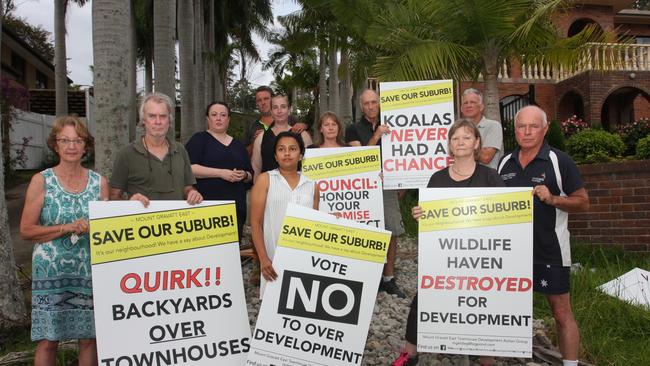 Mt Gravatt East residents are rallying to stop a proposed townhouse development. Photo: Kristy Muir